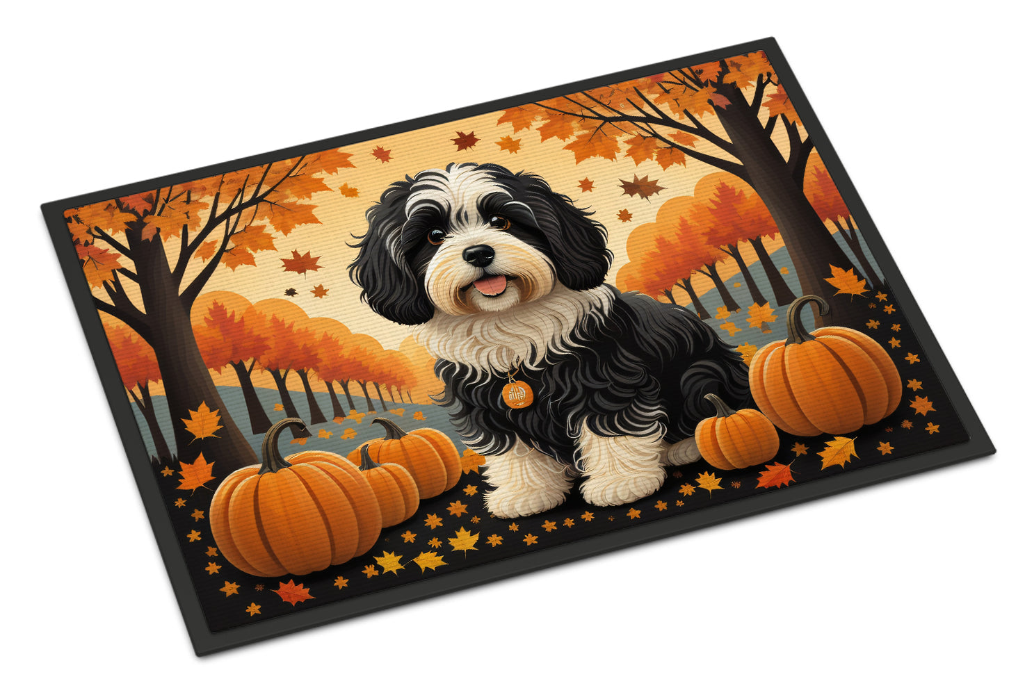 Havanese Fall Doormat Indoor Outdoor 18H X 27W Front Door Mat Rugs for Entryway, Non Slip Washable