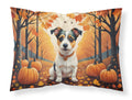 Jack Russell Terrier Fall Standard Pillowcase Lightweight Super Soft Easy Care Decorative Artwork Pillowcase, Standard