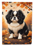 Japanese Chin Fall House Flag 28x40 Porch Sleeve Pole Decorative Outside Yard Banner Artwork Wall Hanging, Polyester