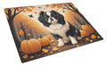Japanese Chin Fall Cutting Board Tempered Glass Kitchen Cutting Surface, Heat Resistant Chopping, Non-Slip Feet, Food Prep & Serving