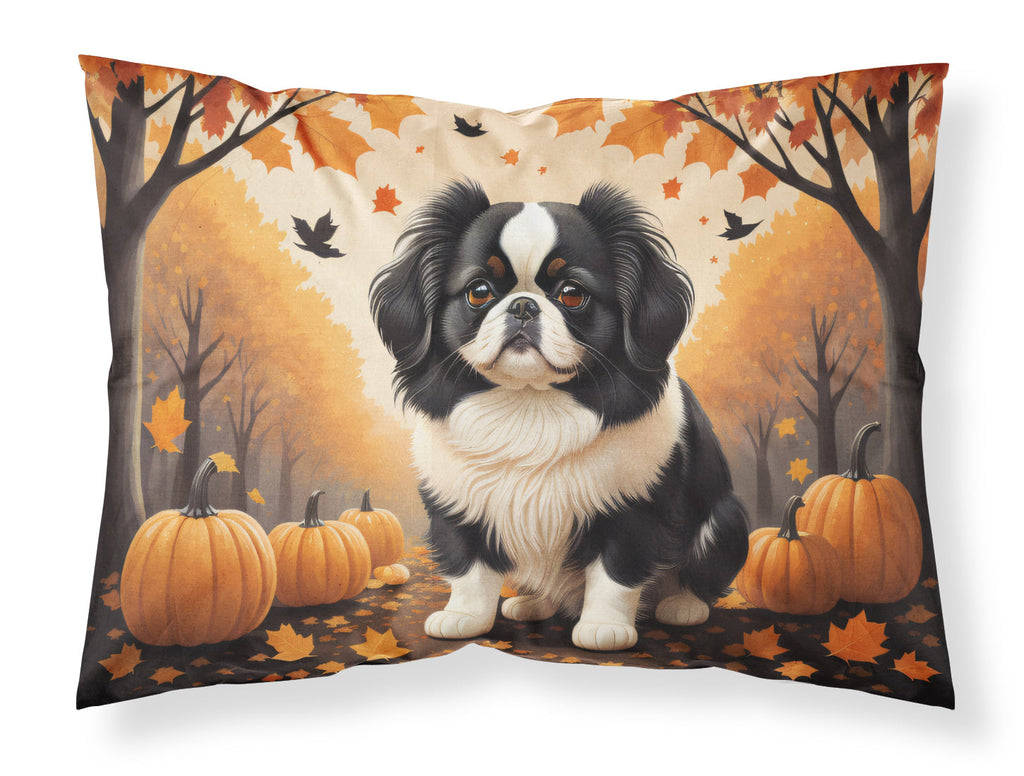 Japanese Chin Fall Standard Pillowcase Lightweight Super Soft Easy Care Decorative Artwork Pillowcase, Standard