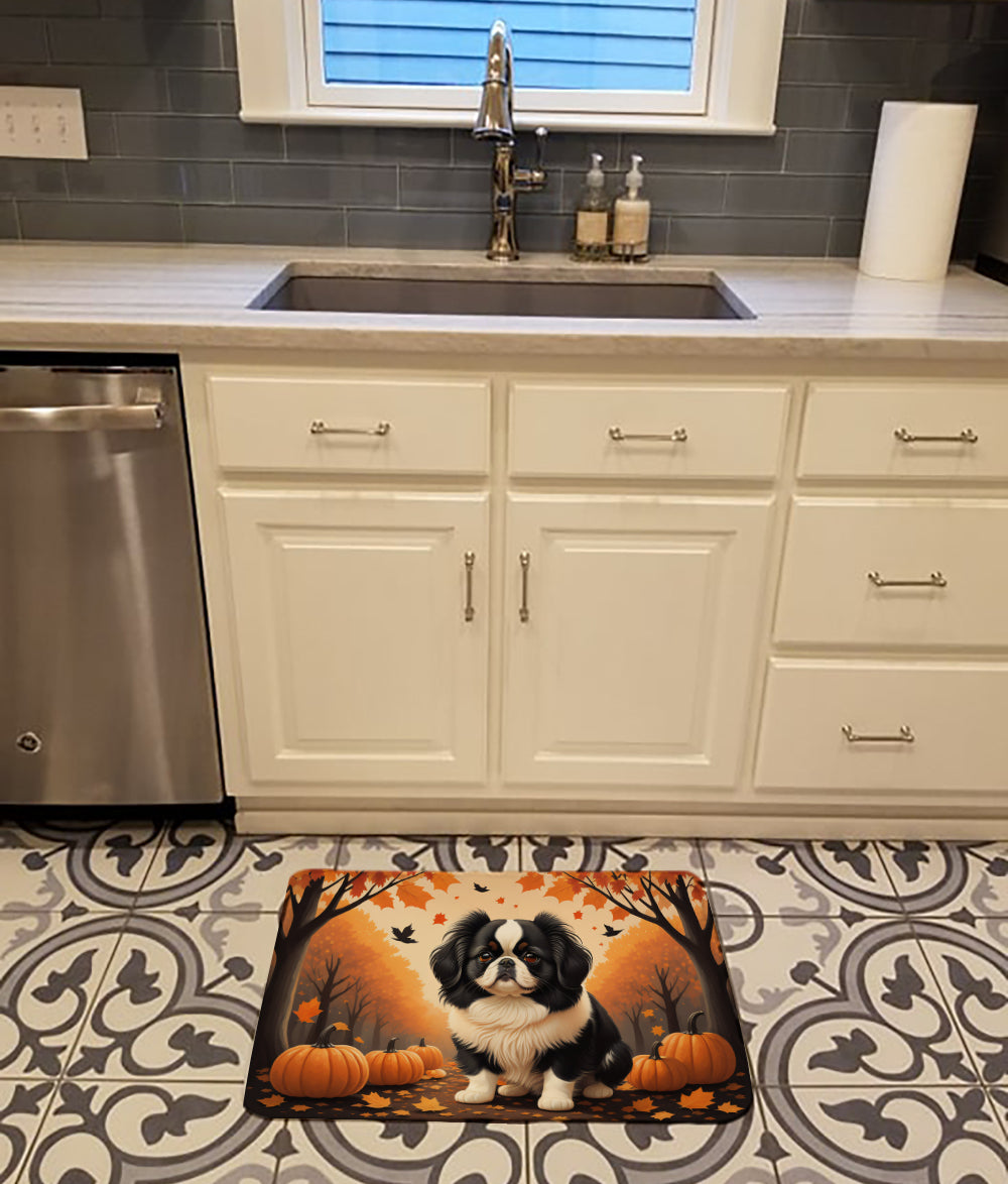 Japanese Chin Fall Memory Foam Kitchen Mat Machine Washable Anti-Fatigue Cushion Comfort Bath or Kitchen Rug