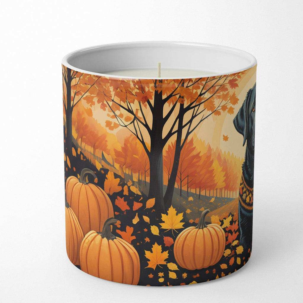 Black Labrador Retriever Fall Decorative Soy Candle Nature Soy Wax Essential Oil Home Decor Ideal for Bedroom Kitchen Bath Office Gift, 10 oz