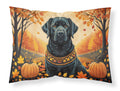 Black Labrador Retriever Fall Standard Pillowcase Lightweight Super Soft Easy Care Decorative Artwork Pillowcase, Standard