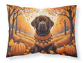 Chocolate Labrador Retriever Fall Standard Pillowcase Lightweight Super Soft Easy Care Decorative Artwork Pillowcase, Standard