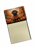 Chocolate Labrador Retriever Fall Watercolor Sticky Note Holder Refillable Dispenser Desk Accessory 3x3 Pad Gift
