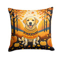 Yellow Labrador Retriever Fall Decorative Throw Pillow 14x14 Indoor Outdoor Accent Cushion, Fabric Cover with Insert for Sofa, Bed, Porch & Living Room