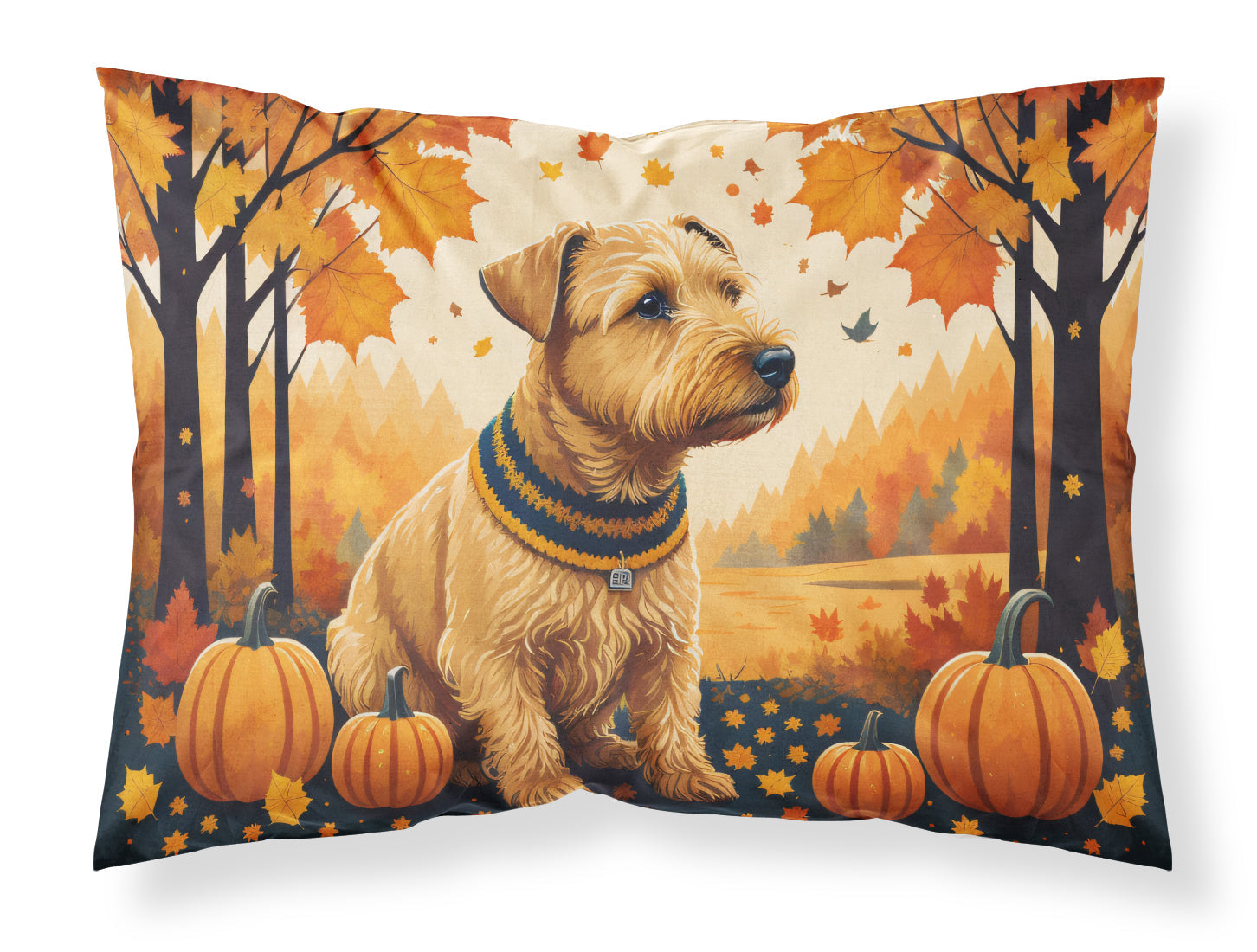 Lakeland Terrier Fall Standard Pillowcase Lightweight Super Soft Easy Care Decorative Artwork Pillowcase, Standard