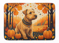 Lakeland Terrier Fall Memory Foam Kitchen Mat Machine Washable Anti-Fatigue Cushion Comfort Bath or Kitchen Rug