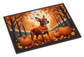 Red Miniature Pinscher Fall Doormat Indoor Outdoor 18H X 27W Front Door Mat Rugs for Entryway, Non Slip Washable