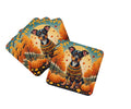 Miniature Pinscher Fall Foam Coasters Set of 4 Cup Coasters for Indoor Outdoor, Tabletop Protection, Anti Slip, Mouse pad Material
