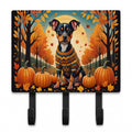 Miniature Pinscher Fall Leash or Key Holder Wall Hooks, Coat Rack Wall Mount, for Hanging Keys, Towels, Aprons, Leashes