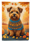 Norfolk Terrier Fall House Flag 28x40 Porch Sleeve Pole Decorative Outside Yard Banner Artwork Wall Hanging, Polyester