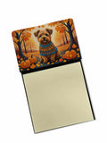 Norfolk Terrier Fall Watercolor Sticky Note Holder Refillable Dispenser Desk Accessory 3x3 Pad Gift