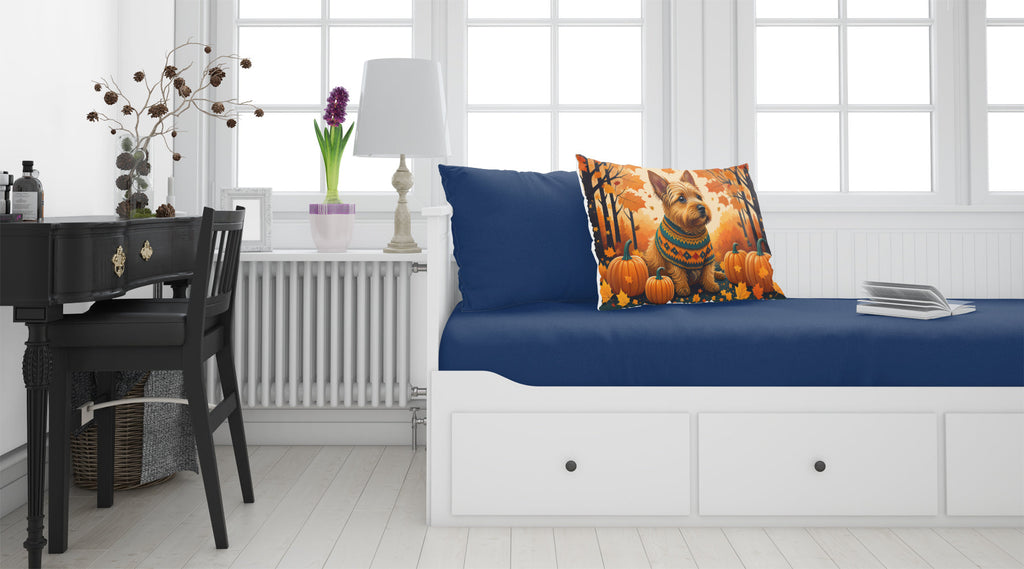 Norwich Terrier Fall Standard Pillowcase Lightweight Super Soft Easy Care Decorative Artwork Pillowcase, Standard