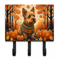 Norwich Terrier Fall Leash or Key Holder Wall Hooks, Coat Rack Wall Mount, for Hanging Keys, Towels, Aprons, Leashes