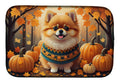 Pomeranian Fall Dish Drying Mat Absorbent Dish Drying Mat Pad for Kitchen Counter Dish Drainer Mat for Countertop, 14 x 21", Multicolor