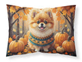 Pomeranian Fall Standard Pillowcase Lightweight Super Soft Easy Care Decorative Artwork Pillowcase, Standard