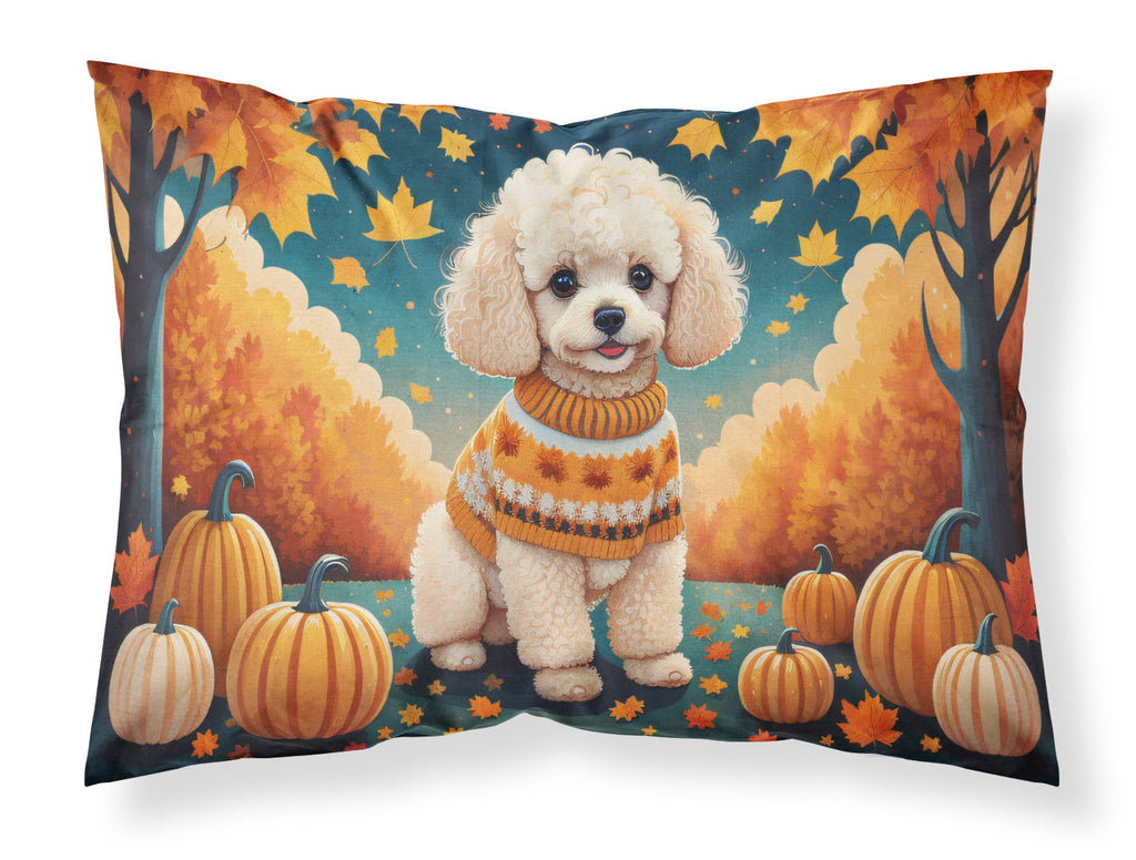 Poodle Fall Standard Pillowcase Lightweight Super Soft Easy Care Decorative Artwork Pillowcase, Standard