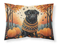 Black Pug Fall Standard Pillowcase Lightweight Super Soft Easy Care Decorative Artwork Pillowcase, Standard