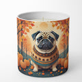 Fawn Pug Fall Decorative Soy Candle Nature Soy Wax Essential Oil Home Decor Ideal for Bedroom Kitchen Bath Office Gift, 10 oz