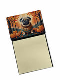 Fawn Pug Fall Watercolor Sticky Note Holder Refillable Dispenser Desk Accessory 3x3 Pad Gift