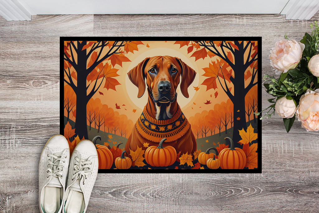 Rhodesian Ridgeback Fall Doormat Indoor Outdoor 24H X 36W Front Door Mat Rugs for Entryway, Non Slip Washable Low Pile,