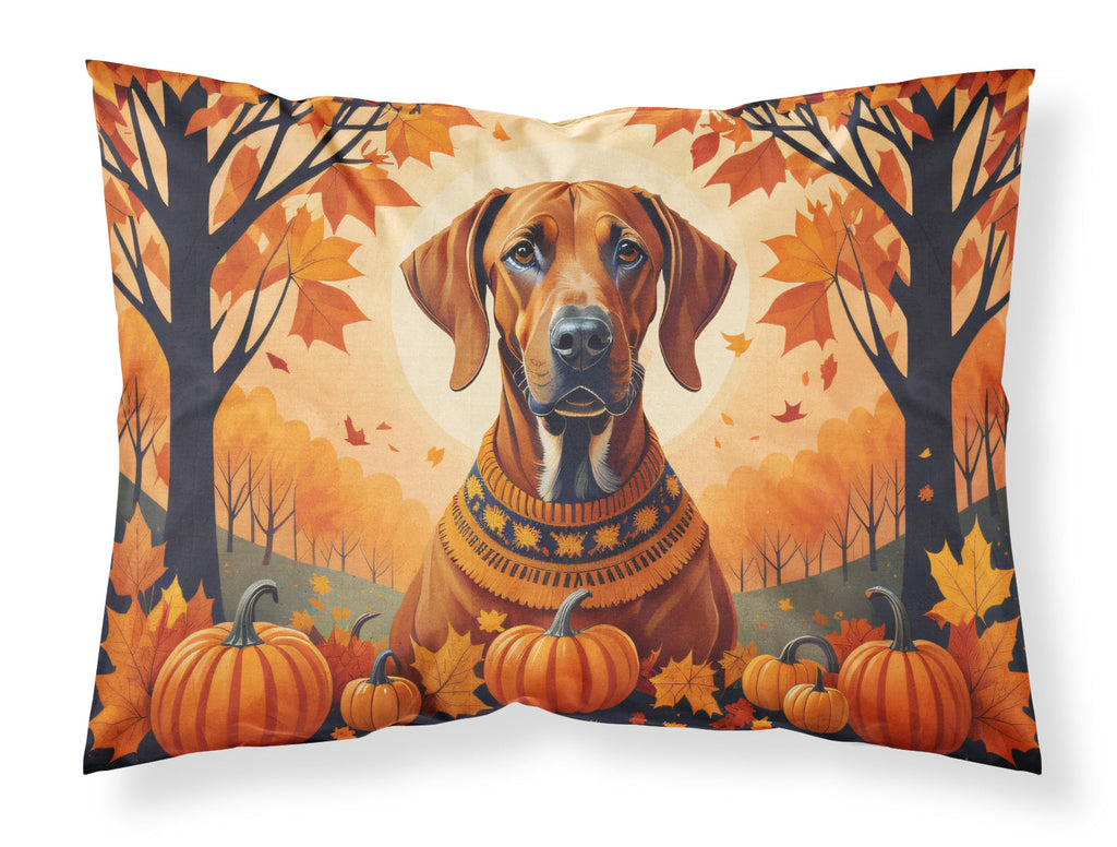 Rhodesian Ridgeback Fall Standard Pillowcase Lightweight Super Soft Easy Care Decorative Artwork Pillowcase, Standard