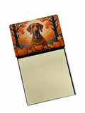 Rhodesian Ridgeback Fall Watercolor Sticky Note Holder Refillable Dispenser Desk Accessory 3x3 Pad Gift