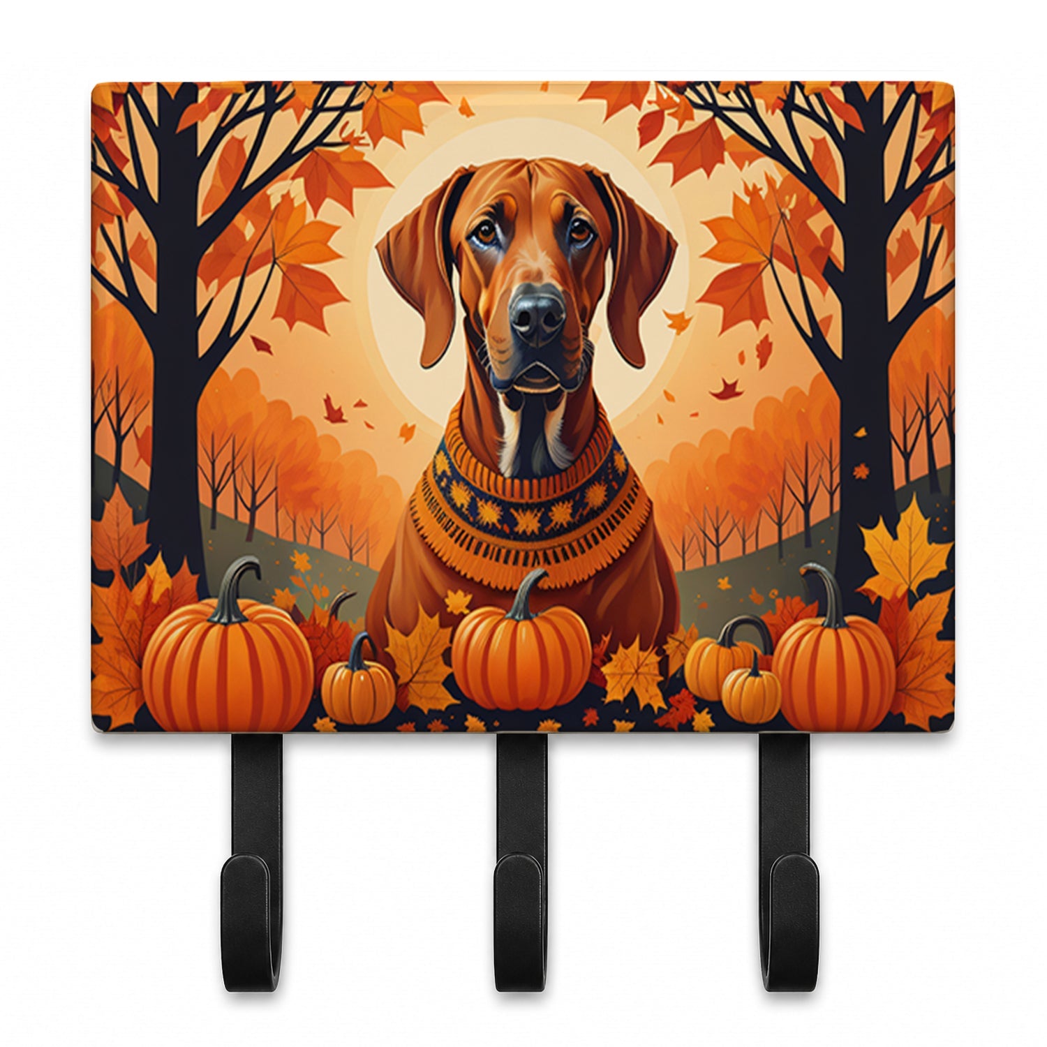 Rhodesian Ridgeback Fall Leash or Key Holder Wall Hooks, Coat Rack Wall Mount, for Hanging Keys, Towels, Aprons, Leashes