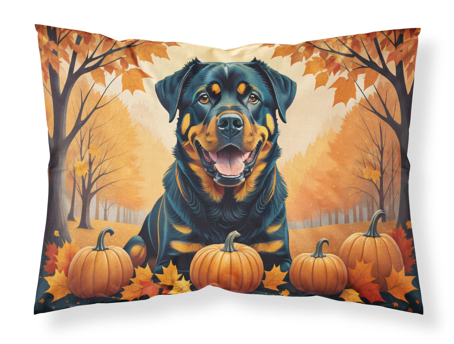 Rottweiler Fall Standard Pillowcase Lightweight Super Soft Easy Care Decorative Artwork Pillowcase, Standard