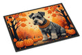 Schnauzer Fall Doormat Indoor Outdoor 24H X 36W Front Door Mat Rugs for Entryway, Non Slip Washable Low Pile,