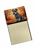 Schnauzer Fall Watercolor Sticky Note Holder Refillable Dispenser Desk Accessory 3x3 Pad Gift