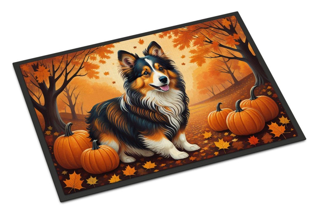 Sheltie Fall Doormat Indoor Outdoor 24H X 36W Front Door Mat Rugs for Entryway, Non Slip Washable Low Pile,