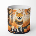 Shiba Inu Fall Decorative Soy Candle Nature Soy Wax Essential Oil Home Decor Ideal for Bedroom Kitchen Bath Office Gift, 10 oz