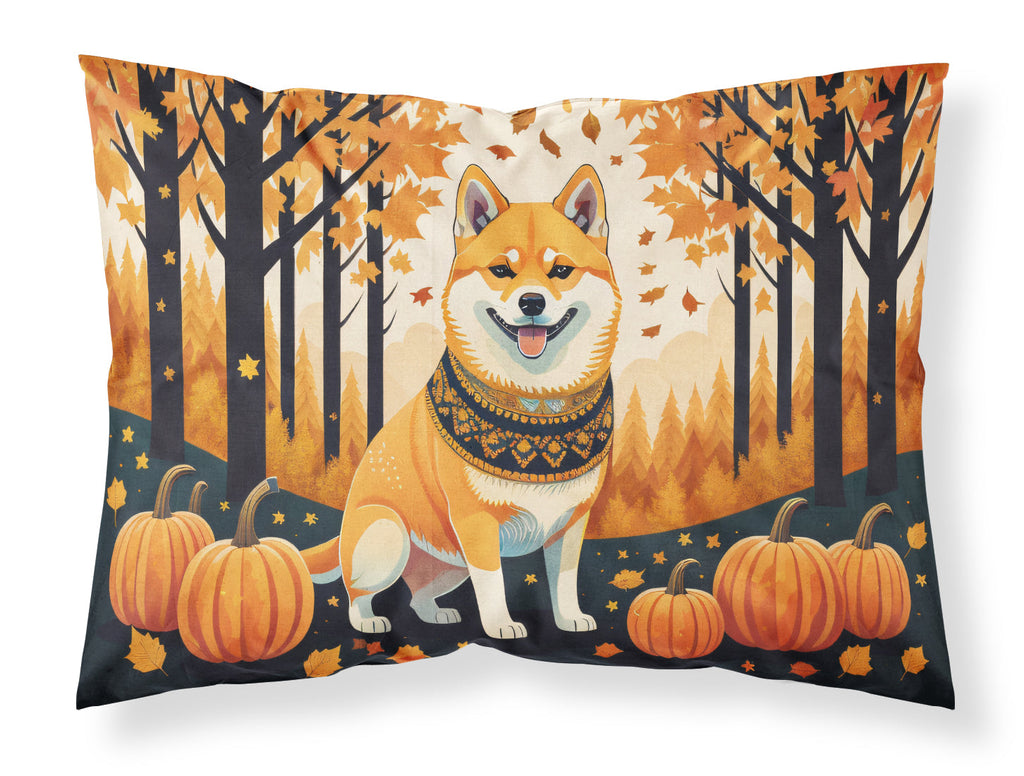 Shiba Inu Fall Standard Pillowcase Lightweight Super Soft Easy Care Decorative Artwork Pillowcase, Standard
