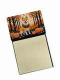 Shiba Inu Fall Watercolor Sticky Note Holder Refillable Dispenser Desk Accessory 3x3 Pad Gift