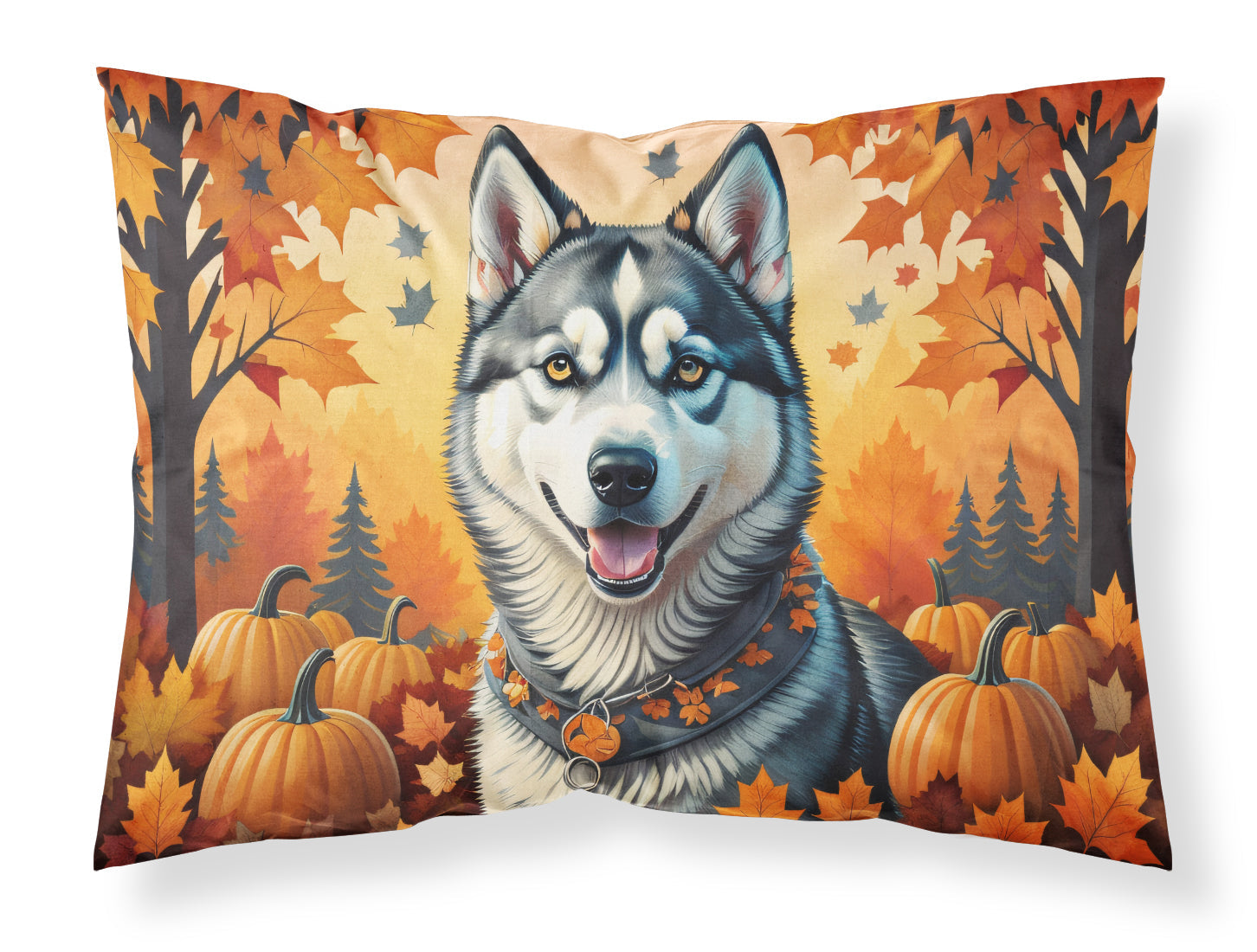 Siberian Husky Fall Standard Pillowcase Lightweight Super Soft Easy Care Decorative Artwork Pillowcase, Standard