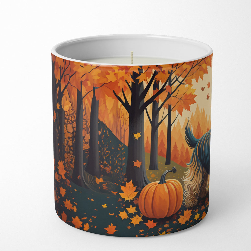 Silky Terrier Fall Decorative Soy Candle Nature Soy Wax Essential Oil Home Decor Ideal for Bedroom Kitchen Bath Office Gift, 10 oz
