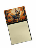 Silky Terrier Fall Watercolor Sticky Note Holder Refillable Dispenser Desk Accessory 3x3 Pad Gift