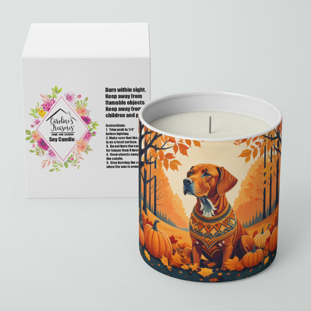 Vizsla Fall Decorative Soy Candle Nature Soy Wax Essential Oil Home Decor Ideal for Bedroom Kitchen Bath Office Gift, 10 oz