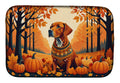 Vizsla Fall Dish Drying Mat Absorbent Dish Drying Mat Pad for Kitchen Counter Dish Drainer Mat for Countertop, 14 x 21", Multicolor