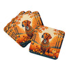 Vizsla Fall Foam Coasters Set of 4 Cup Coasters for Indoor Outdoor, Tabletop Protection, Anti Slip, Mouse pad Material