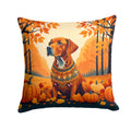 Vizsla Fall Decorative Throw Pillow 14x14 Indoor Outdoor Accent Cushion, Fabric Cover with Insert for Sofa, Bed, Porch & Living Room
