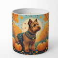 Welsh Terrier Fall Decorative Soy Candle Nature Soy Wax Essential Oil Home Decor Ideal for Bedroom Kitchen Bath Office Gift, 10 oz