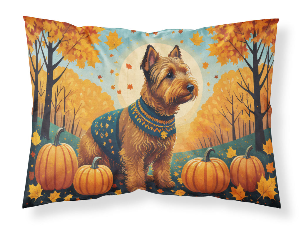 Welsh Terrier Fall Standard Pillowcase Lightweight Super Soft Easy Care Decorative Artwork Pillowcase, Standard
