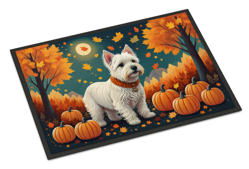Westie Fall Doormat Indoor Outdoor 18H X 27W Front Door Mat Rugs for Entryway, Non Slip Washable