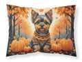 Yorkshire Terrier Fall Standard Pillowcase Lightweight Super Soft Easy Care Decorative Artwork Pillowcase, Standard