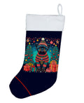 Affenpinscher Christmas Holiday Stocking Double-Sided Print, Polyester Suede,11x18, Made in USA