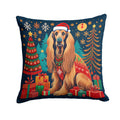 Afghan Hound Christmas Decorative Throw Pillow 18x18 Indoor Outdoor Accent Cushion, Fabric Cover with Insert for Sofa, Bed, Porch & Living Room